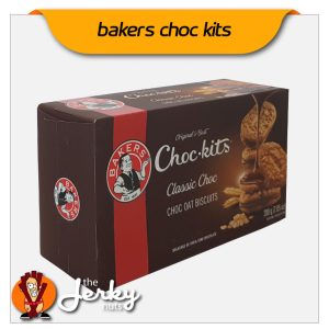 Bakers Choc-kits Choc Oat Biscuits side view image