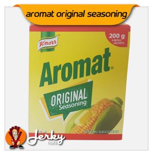 Image of Knorr Aromat Original 200g refill pack showing branding and corn graphic