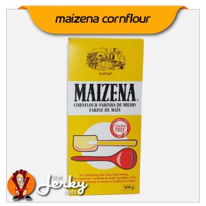 Maizena Cornflour 500g box – yellow and white packaging with spoon graphic and Gluten-Free badge visible.